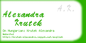 alexandra krutek business card